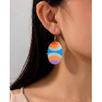 Hand Painted Wooden Earrings